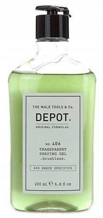 DEPOT NO. 406 TRANSPARENTNY ŻEL DO GOLENIA TRANSPARENT SHAVING GEL 200 ml