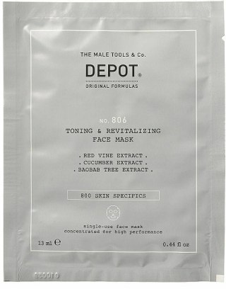 DEPOT NO.806 TONIZUJĄCA I REWITALIZUJĄCA MASKA DO TWARZY TONING&REVITALIZING FACE MASK
