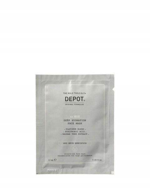 DEPOT NO.808 GŁĘBOKO NAWILŻAJĄCA MASKA DO TWARZY DEEP HYDRATION FACE MASK DEPOT NO.808 GŁĘBOKO NAWILŻAJĄCA MASKA DO TWARZY DEEP HYDRATION FACE MASK