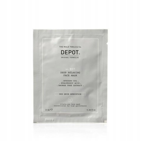 DEPOT NO. 807 NAWILŻAJĄCA, KOJĄCA I REWITALIZUJĄCA MASKA DEEP RELAXING FACE MASK DEPOT NO. 807 NAWILŻAJĄCA, KOJĄCA I REWITALIZUJĄCA MASKA DEEP RELAXING FACE MASK