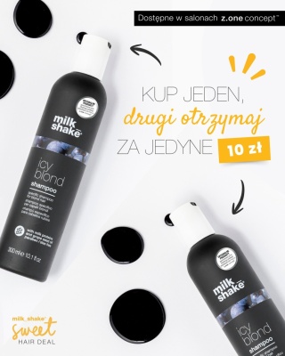 MILK SHAKE ICY BLOND SZAMPON ZESTAW 2X300ml - Sweet DEAL drugi szampon za 10 zł